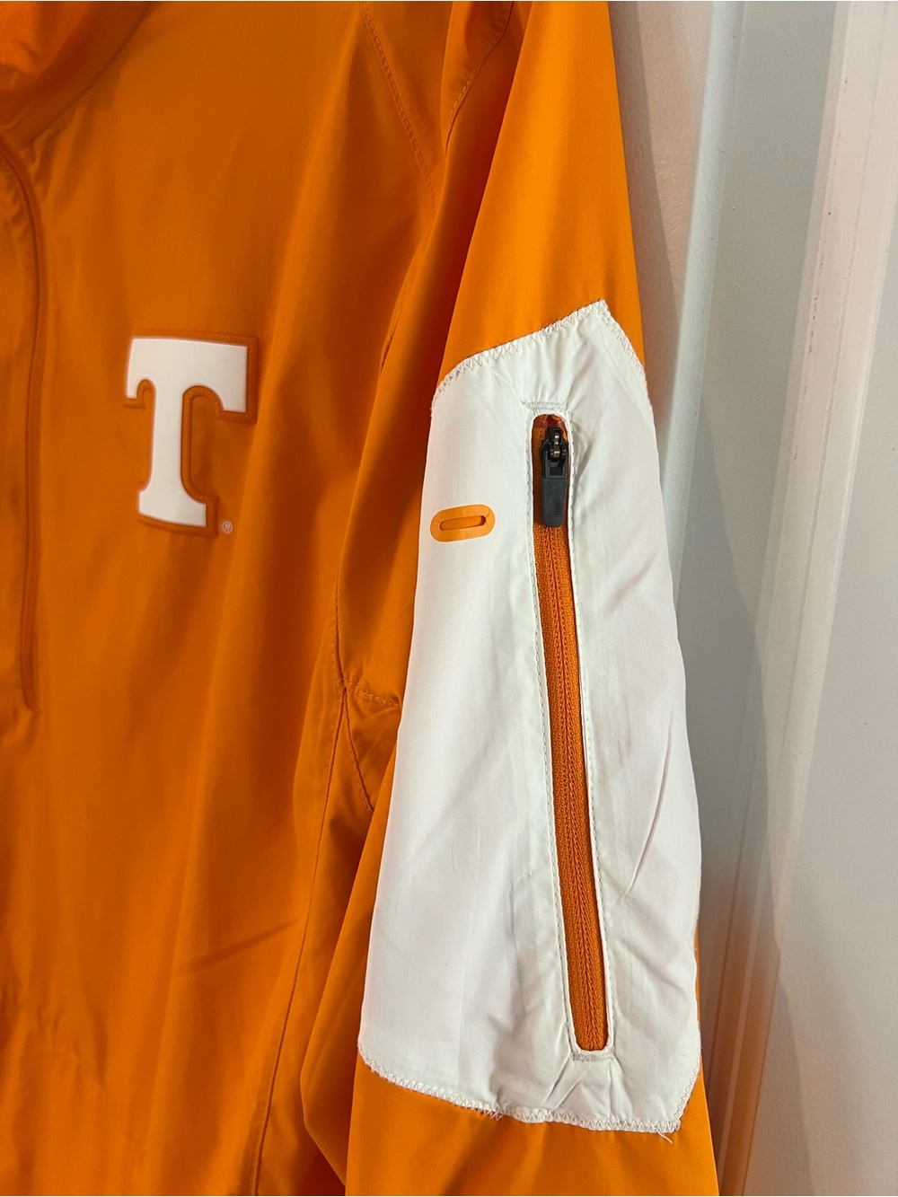 Nike Orange Tennessee Volunteers Half-Zip Pullover with White Logos - Picture 3 of 4